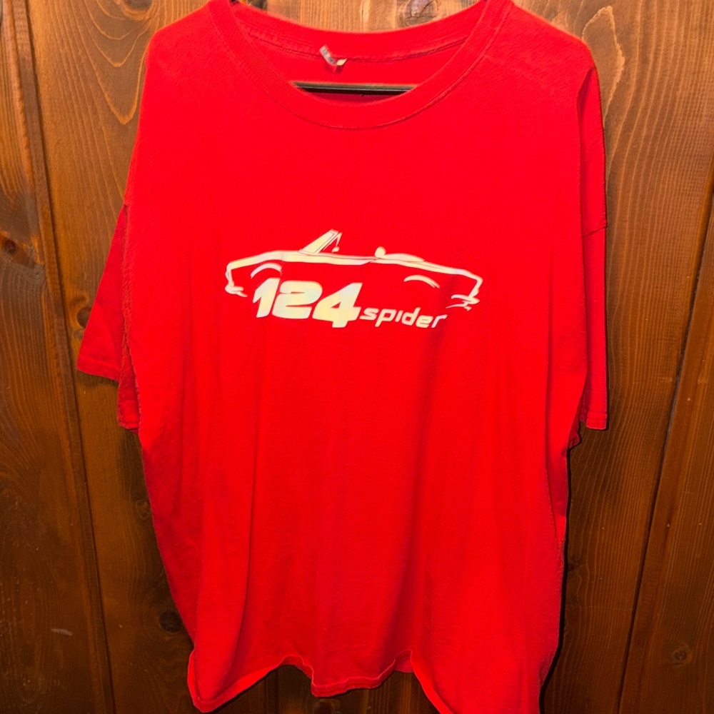 Gildan Red Fiat 124 Spider Short Sleeve Tee
